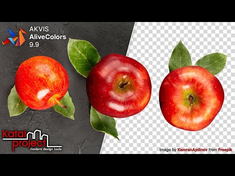 Видео: Вырезаем яблочки с фотографии в AliveColors | Урок AliveColors | KatalProject