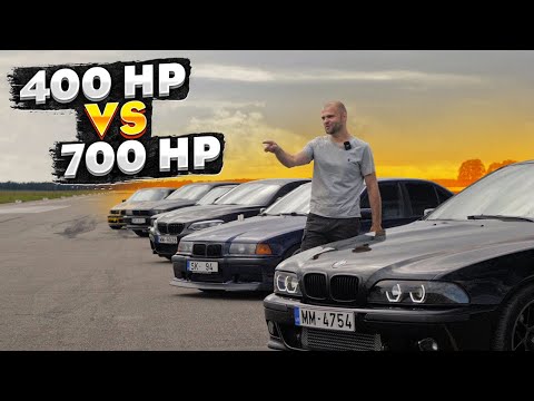 Видео: Cильные (700hp) против слабых (400hp). BMW ГОНКА! 100-200км/ч