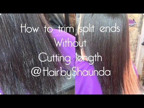 Видео: Как подстричь секущиеся кончики, не укорачивая длину | @HairbyShaunda