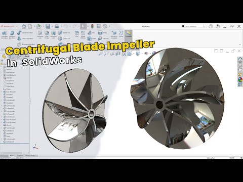 Видео: Изучайте SolidWorks: 3D-моделирование центробежного рабочего колеса с лопастями (Для начинающих)
