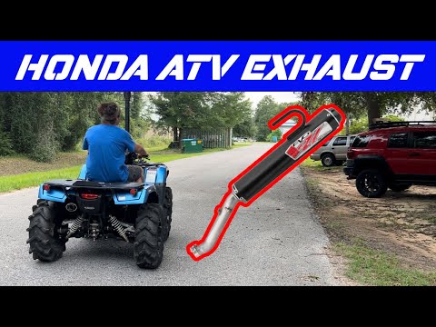 Видео: Установка выхлопной системы вторичного рынка на Honda Rancher, Foreman или Rubicon