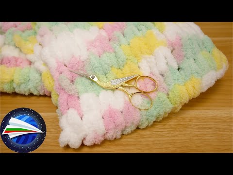 Видео: Одеяло | Без куки iили игли за плетене | Направете сами одеяло с размери 50 х 70 см