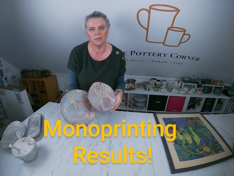 Видео: Совет по керамике: как появились изделия с монопринтом? Видео/урок по керамике (часть 3)