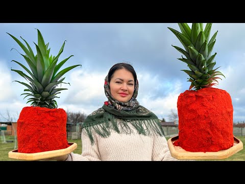Видео: Запеченный Ананас в Говяжьих Ребрах с Огненными Специями! Новый Уровень Вкуса