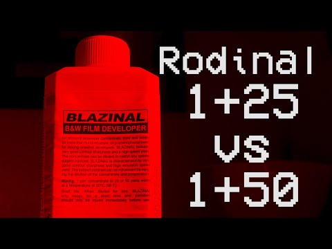 Видео: Разбавление Rodinal 1+25 против 1+50 с Kodak Tri-X и Dektol | Рыцарь тёмной комнаты