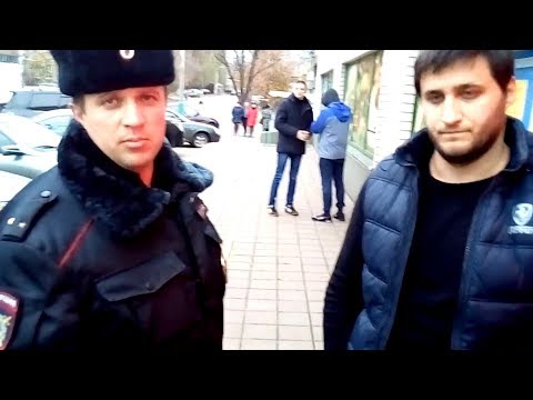 Видео: Мичуринск, охрана, полиция. Магазин Айсберг.  Проверка сумки, задержание
