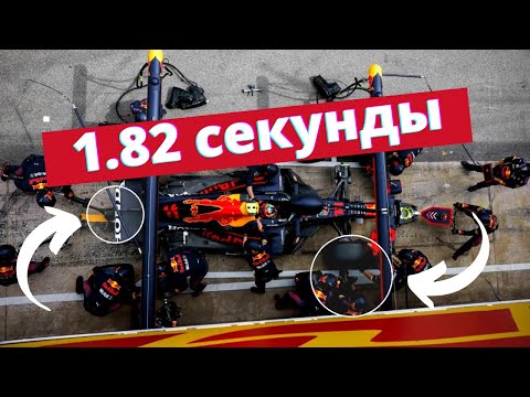 Видео: Как проходит пит-стоп Формулы 1? Замена шин всего за 1.82 секунды.