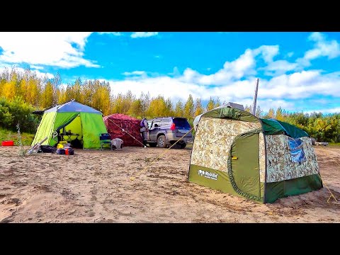 Видео: Рыбалка с ночёвкой. Живём на Оби, ловим трофейную рыбу, паримся в бане и поём песни под гитару!