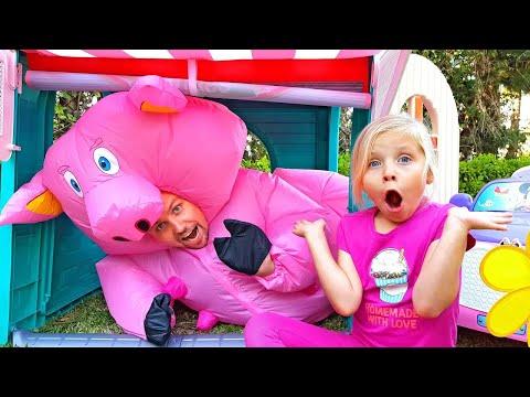 Видео: Алиса покупает домик для Котика /  Сказки для Евы
