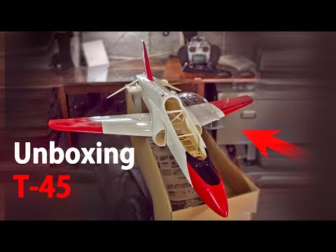 Видео: Распаковка и обзор композитной авиамодели T-45 Goshawk от Sapac | Unboxing rc T-45