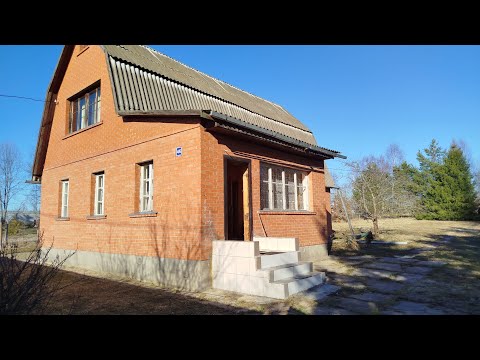 Видео: МОСКВАда кирпич Уй 130м² Ери 13 сотих. Сув, Мебель, Отопление. Можайский г.о. деревня Ельня 33.000$