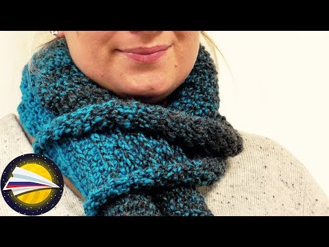 Видео: Двухсторонний шарф крючком | Как связать шарф с разным рисунком? | Вязание на зиму