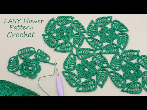 Видео: Цветочные мотивы ВЯЗАНИЕ КРЮЧКОМ для начинающих EASY Flower Pattern Crochet