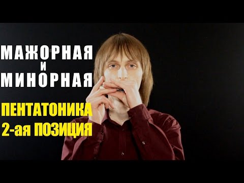 Видео: Губная гармошка.Мажорная и минорная пентатоника во второй позиции. Видеоуроки по губной гармонике.