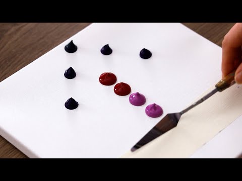 Видео: Розовая магия Авроры акриловыми красками | Техника рисования #563