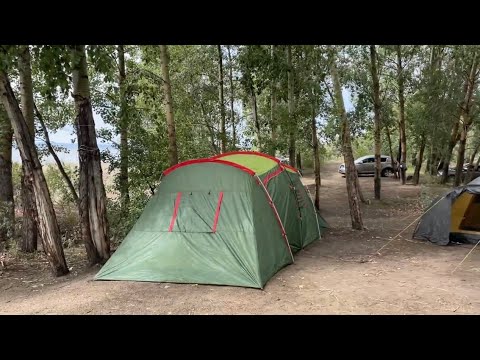 Видео: 1❗️Отдых с палатками на Красноярском море, песчаные пляжи, свежий воздух, наши коты с нами Зак, Стик