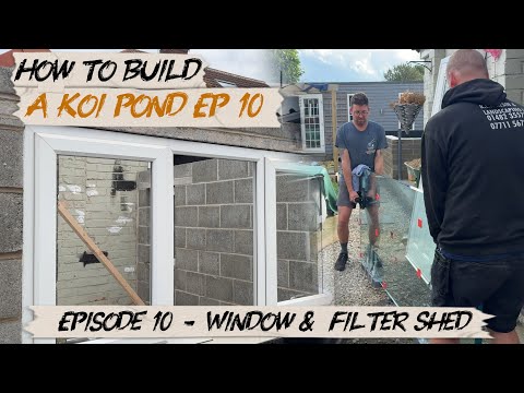 Видео: Как построить пруд для кои: пошаговое руководство | Эпизод 10: Стеклянный и фильтрующий сарай #ko...
