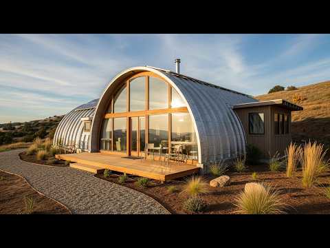 Видео: Почему вы сразу почувствуете себя спокойно в доме из Quonset Hut