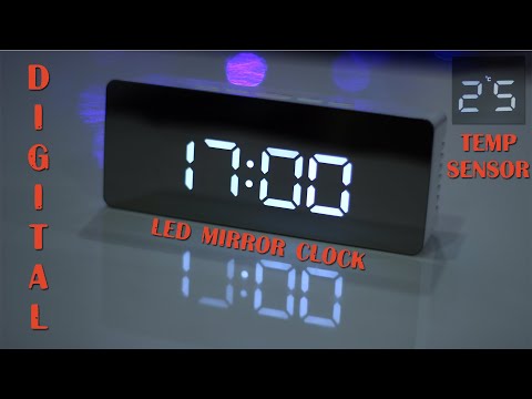 Видео: Цифровые часы с функцией Будильника и Измерения Температуры с Aliexpress