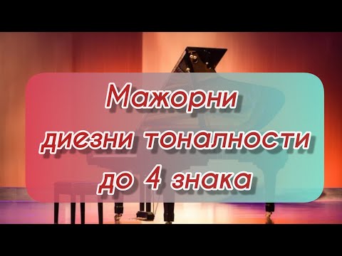 Видео: Отгатване на Мажорни диезни тоналности до 4 знака / Слухово упражнение по солфеж