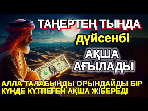 Видео: Тыңда Өте күшті дұға дүйсенбі, Алла бір күнде ойламаған ақша: байлық жібереді, Қарыздан Құтылып