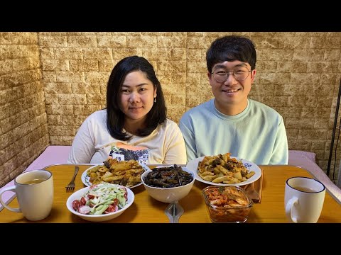 Видео: Mukbang/Макароны с мясом/