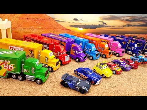 Видео: Сюрпризы MINI CARS3 | Игрушечные машинки с Транспортировщиками Мак | Видео для детей