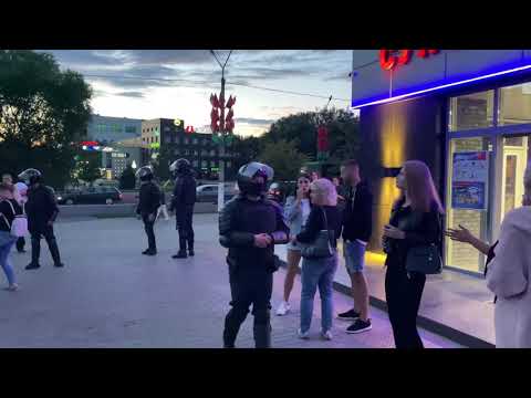 Видео: Атмосфера 10 августа в Слуцке, жёсткие задержания