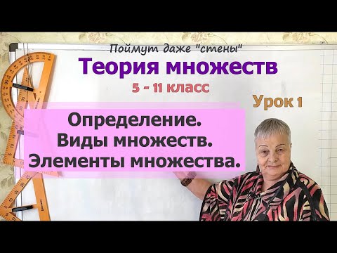 Видео: Множества. Виды множеств. Элементы множества . Математика 5-11 класс