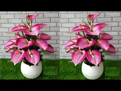Видео: Как сделать цветок каллы лилии из полиэтиленового пакета | цветочные ремесла