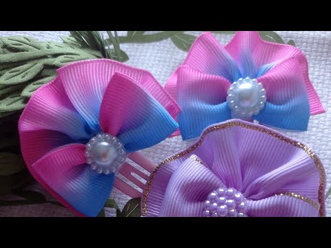 Видео: 🎀🌟🎀 Заколки ручной работы.Делать их очень легко 🥰.#hairstyle #diy#handmade #hair #flowers #haircut