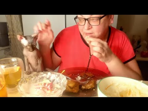Видео: У Маруси,организм ,растущий💪/Кушать,хочется всегда🔥/Мукбанг с кошкой