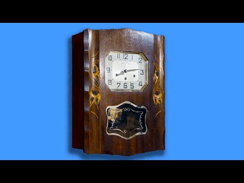 Видео: D A M    Французские настенные часы,с боем четвертей  Арт Деко 1930 г в