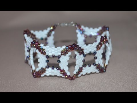 Видео: Браслет из бисера "Сказка".  Бисероплетение.  Мастер класс