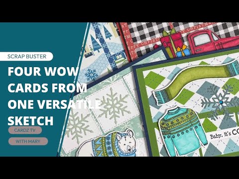 Видео: ЧЕТЫРЕ WOW-КАРТЫ ИЗ ОДНОГО НОВОГО УНИВЕРСАЛЬНОГО СКЕТЧА | SCRAP BUSTER