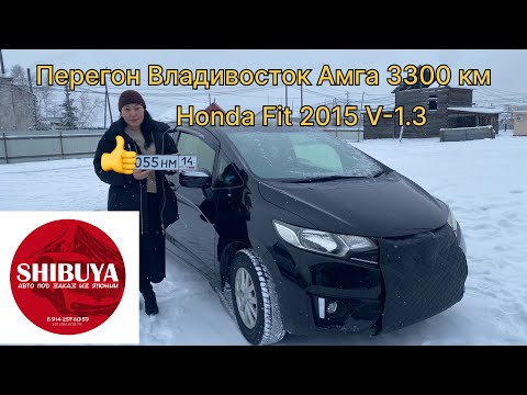 Видео: Перегон Владивосток Якутск Амга. Honda Fit 2015 V-1.3. Компания Shibuya