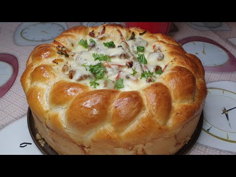 Видео: Хайдушки калпак! Meat & Cheese Stuffed Bread!