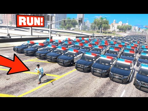 Видео: 1 ГРАБИТЕЛЬ против 100 КОПОВ в GTA 5! Смогу ли я сбежать? (Моды ГТА 5)