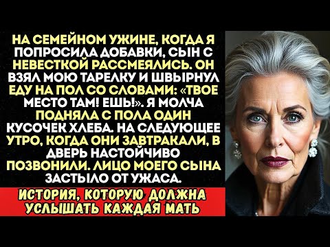 Видео: «Ешь с пола, ты не заслужила тарелку!» — приказал сын, швырнув мою еду на пол. А потом...