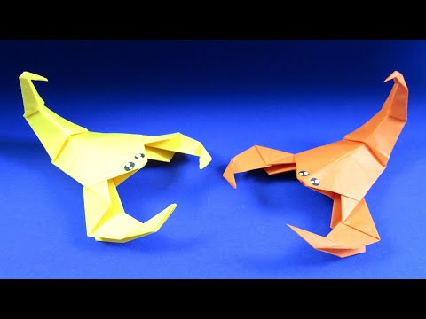 Видео: Клёвый скорпион оригами - Как сделать скорпиона из бумаги