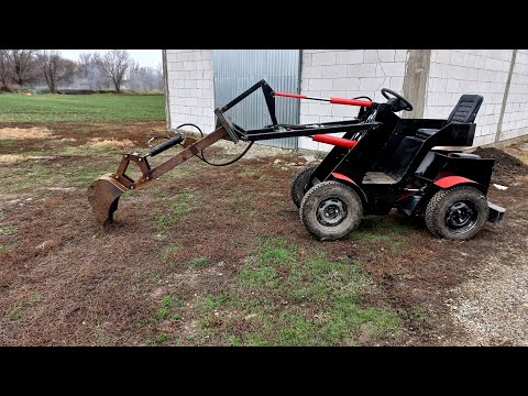 Видео: Мини погрузчик БУРЛАК М3. обзор эксковаторной навески.