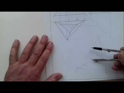 Видео: Саляхов Д.Н. Инженерная графика. Сечение пирамиды плоскостью. Часть 2