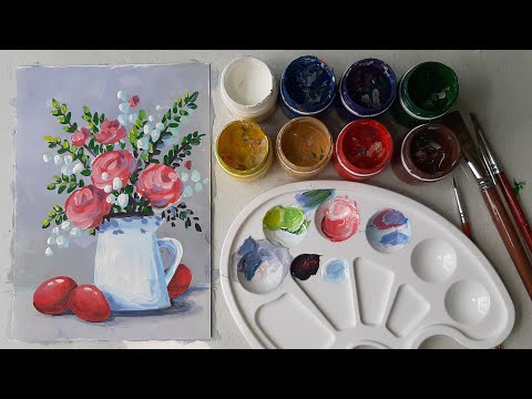 Видео: Малюємо квіти/Paint flowers