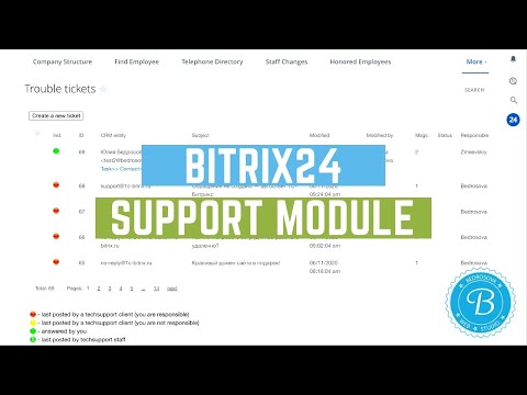Видео: Кейс  Доска техподдержки в Битрикс24 в коробке