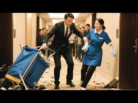 Видео: Уборщик упал, президент появился вовремя, и она очарована.