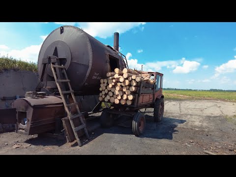 Видео: Вот как производят  древесный уголь!!! Показываем производство изнутри!!!