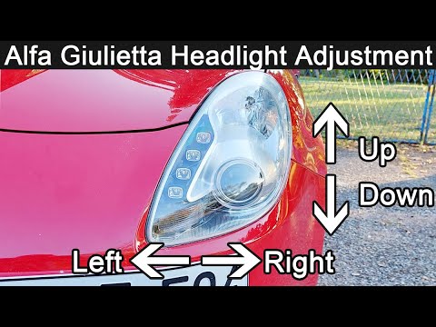 Видео: Регулировка фар Alfa Romeo Giulietta: ближний свет, дальний свет, вверх, вниз, влево, вправо