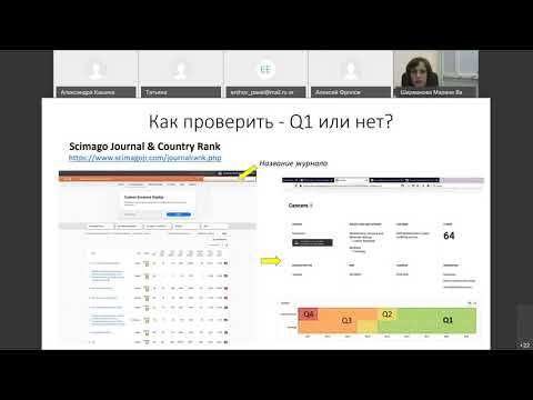 Видео: Как публиковать статьи в журналах первого квартиля. Видеолекция. Ширманова М.В.