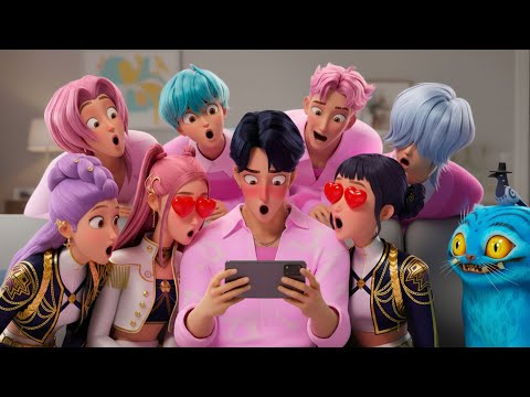 Видео: ТОП-9 СМЕШНЫХ РЕАКЦИЙ🤣 С SAJA Boys x HUNTRIX | Малышка Саджа x Зои | Руми x Джину | KPOP Demon Hu...