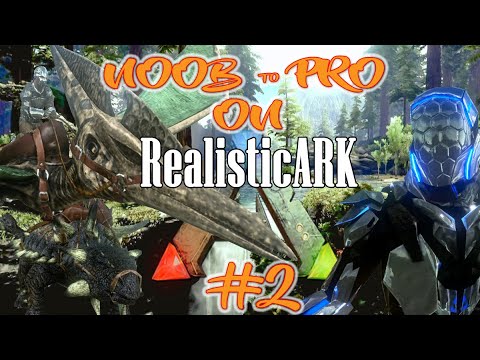 Видео: АРК Мобайл - Быстрый старт на Realistic ARK #2 - приручаем Птера и Анкилозавра - Noob to Pro #2